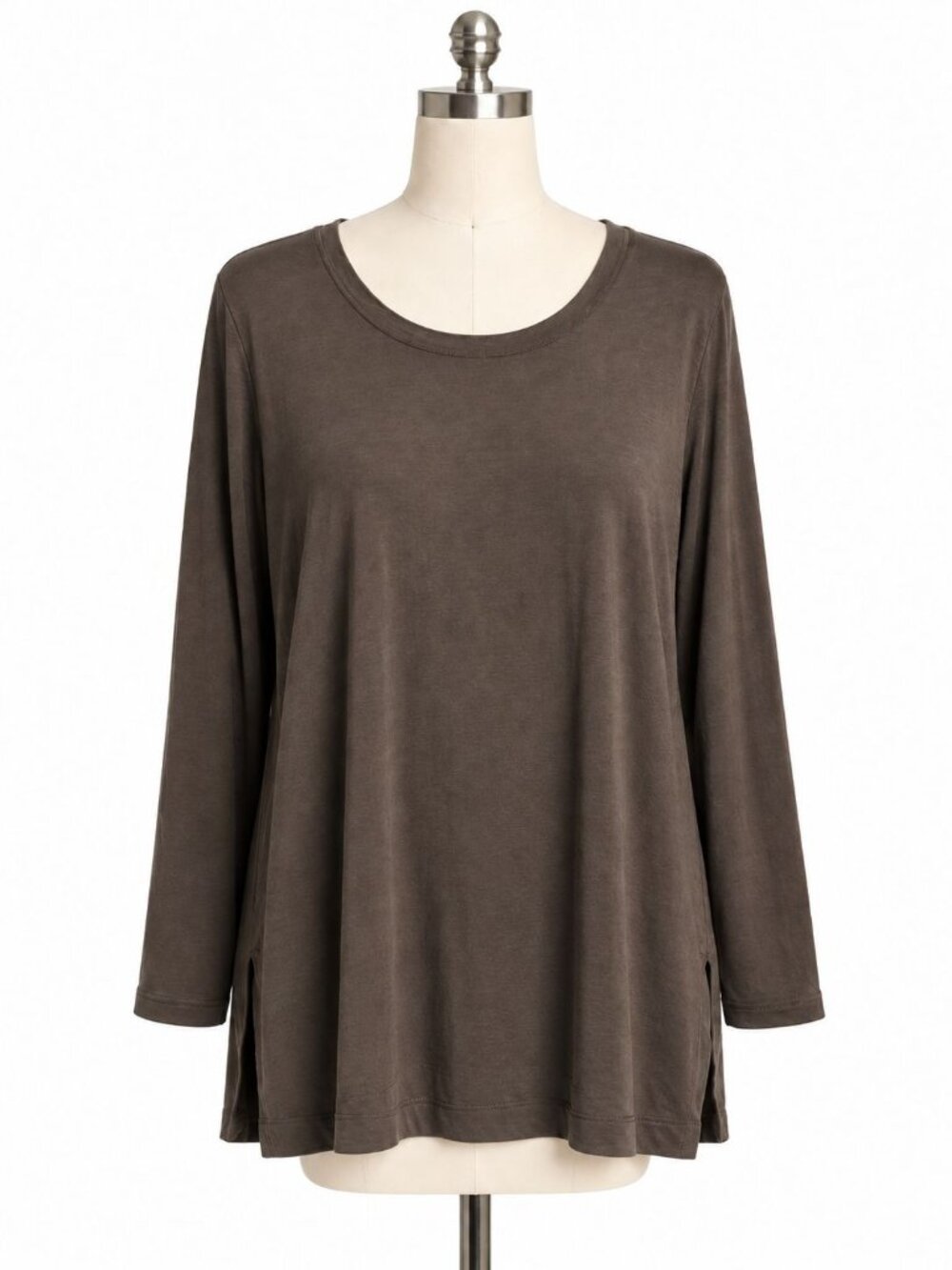 WoolX Hazel Merino Wool Tunic Top XL French Roast Brown Long Sleeve